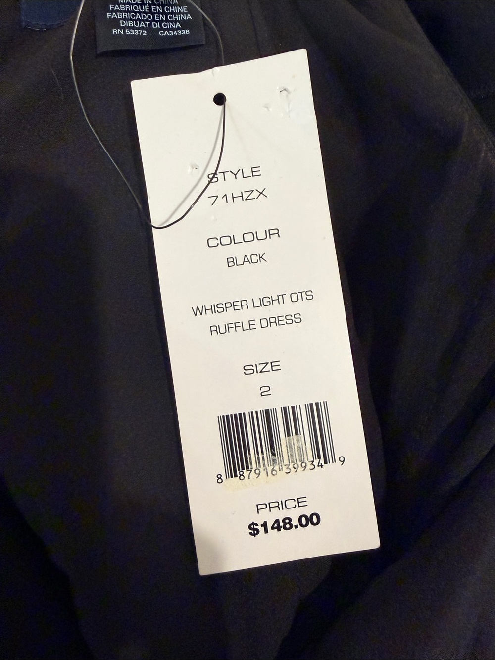 French Connection Black Ruffle-Strap Mini Dress - Picture 4 of 5